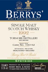 1992 Berrys' Own Selection Tormore 1992 Berrys' Own Selection Tormore