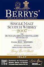 2007 Berrys' Own Selection Bunnahabhain, Islay, Single Malt Whisky 57.7% 2007 Berrys' Own Selection Bunnahabhain, Islay, Single Malt Whisky 57.7%