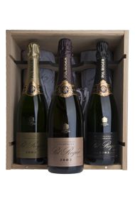 Champagne Pol Roger 2002 Vintage Mixed Case (2 each Brut, BDB, Rosé) Champagne Pol Roger 2002 Vintage Mixed Case (2 each Brut, BDB, Rosé)