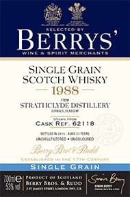 1988 Berrys' Own Selection Strathclyde Single Grain Whisky, 53.0% 1988 Berrys' Own Selection Strathclyde Single Grain Whisky, 53.0%
