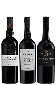 2017 Vintage Port Trio Pack, 1x Taylors, 1xFonseca, 1xCroft, Douro, Portugal 2017 Vintage Port Trio Pack, 1x Taylors, 1xFonseca, 1xCroft, Douro, Portugal